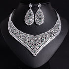 Floral Wheat Ear Necklace and Earring Set JW028