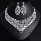 Floral Wheat Ear Necklace and Earring Set JW028