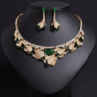 3D Floral Teardrop Necklace and Earring Set JW029