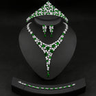 Colorful Zircon Necklace and Earring Set JW032