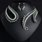 Droplet Zirconia Earring Jewelry Set JW033