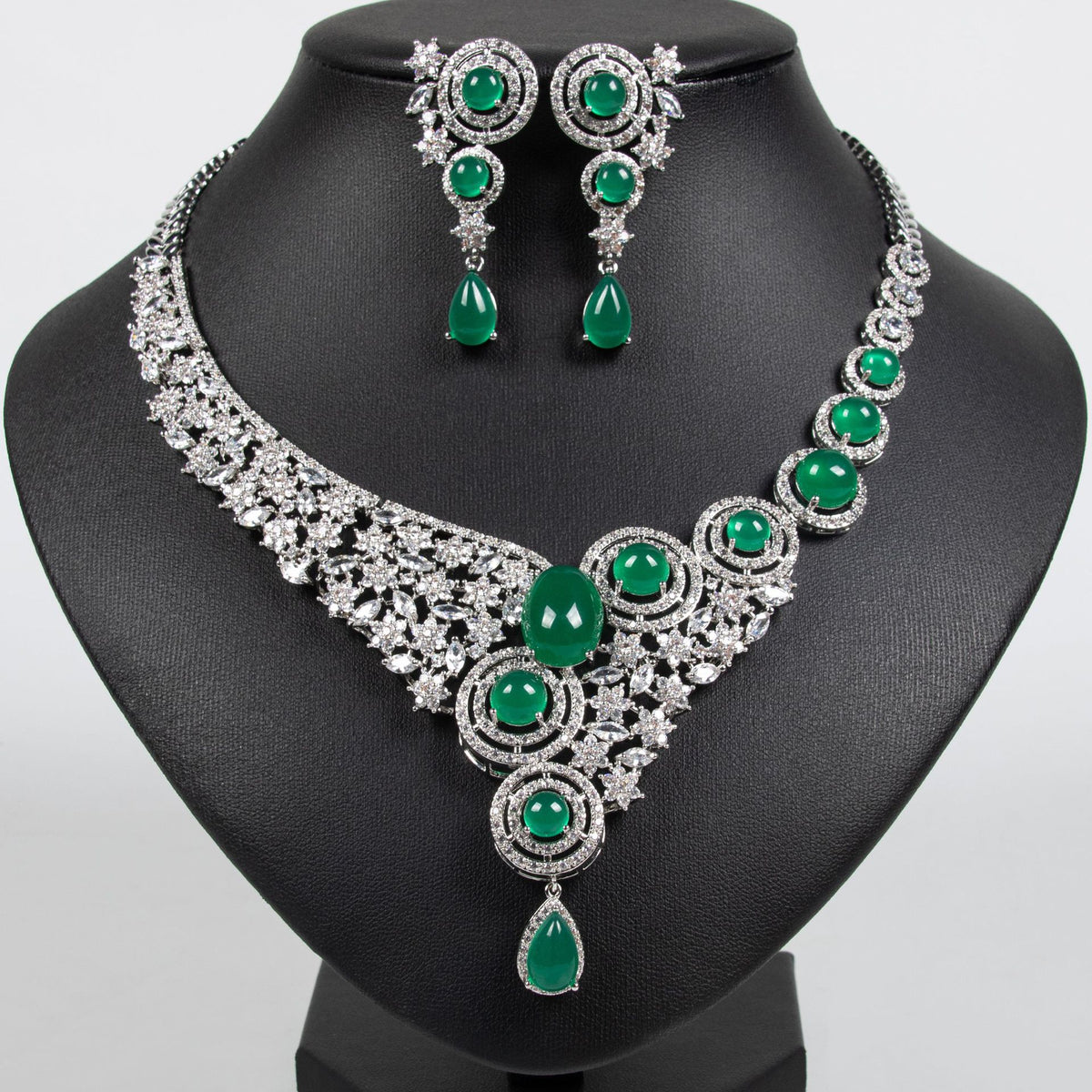 Round Teardrop Star Zircon Jewelry Set JW034