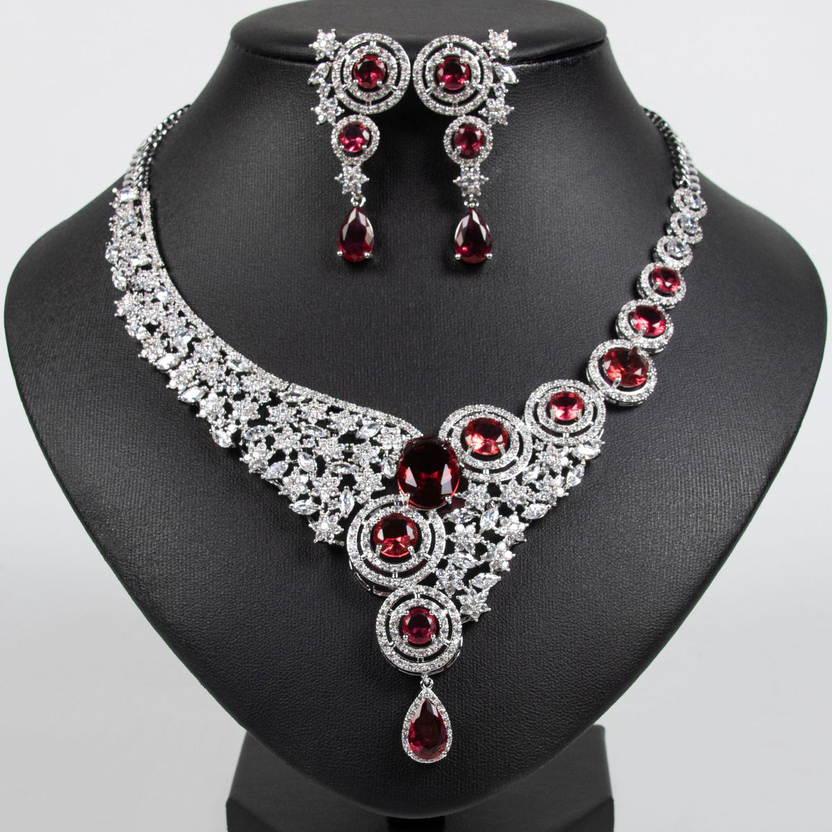 Round Teardrop Star Zircon Jewelry Set JW034