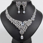 Round Teardrop Star Zircon Jewelry Set JW034