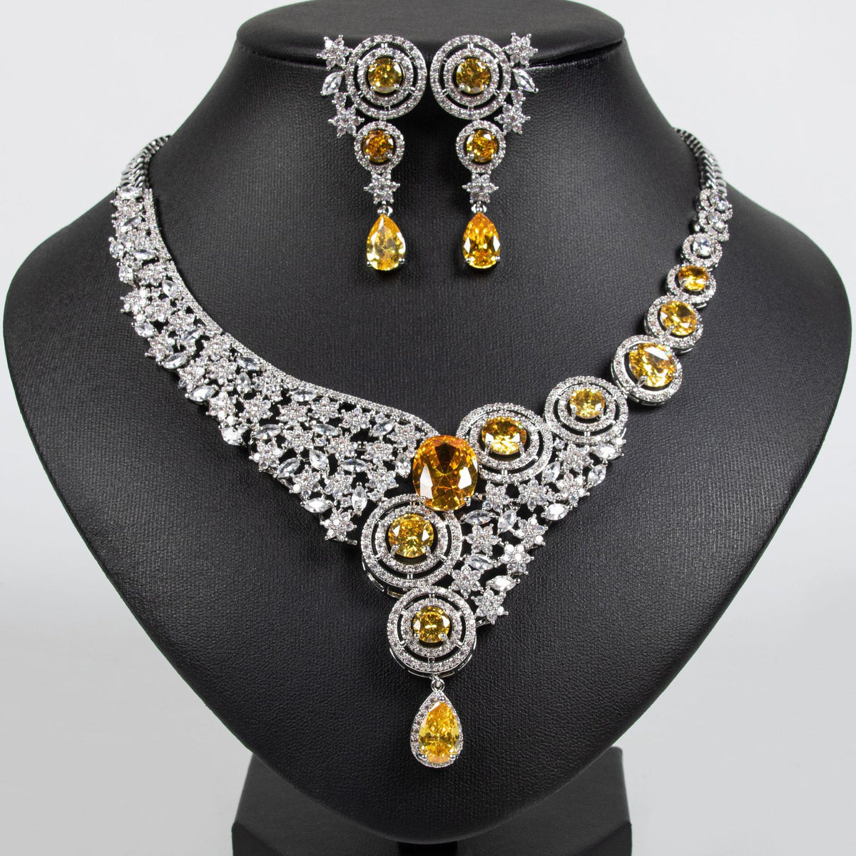 Round Teardrop Star Zircon Jewelry Set JW034