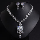Vintage Diamond Necklace and Earring Set JW037