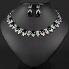 Round Gemstone Necklace and Earring Set JW041