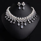 Vintage Palace Teardrop Necklace and Earring Set JW043