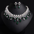 Vintage Palace Teardrop Necklace and Earring Set JW043