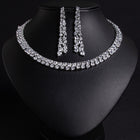 Elegant Diamond Necklace and Earring Set JW045