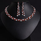 Elegant Diamond Necklace and Earring Set JW045