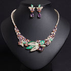 Elegant 3D Floral Necklace and Earring Set JW052