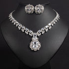 Elegant Vintage Zircon Necklace and Earring Set JW054