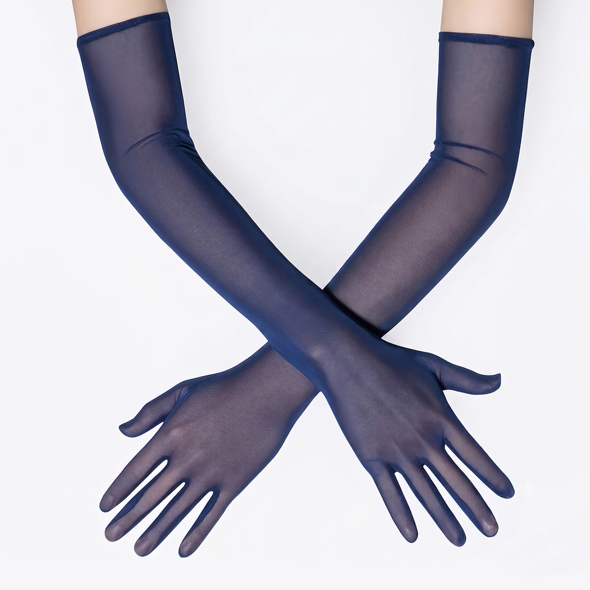 Sheer Tulle Elbow-Length Bridal Gloves for Wedding & Prom GL002