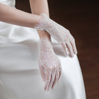 Short Lace Bridal Gloves for Wedding & Formal Events GL009