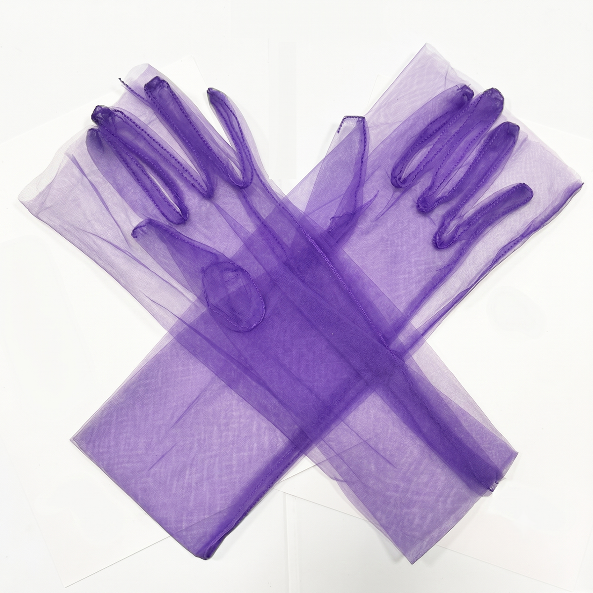 Sheer Tulle Long Bridal Gloves for Wedding & Prom GL001