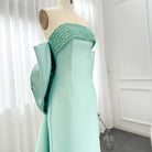 DreamyVow Luxury Dubai Lilac Arabic Evening Dresses with Bow Cape Beaded 2023 Elegant Women Wedding Formal Party Gowns 319
