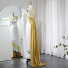 Dreamy Vow White Lilac Butterfly Luxury Evening Dresses for Women Wedding Arab One Shoulder Midi Formal Party Dress 475