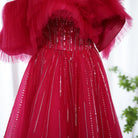 Dreamy Vow Luxury Dubai Ball Gown Fuchsia Evening Dress for Women Wedding 2023 Off Shoulder Arabic Celebrity Party Gown 390