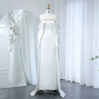 Elegant Off White Mermaid Evening Dress with Cape SF008