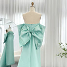 DreamyVow Luxury Dubai Lilac Arabic Evening Dresses with Bow Cape Beaded 2023 Elegant Women Wedding Formal Party Gowns 319