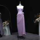 Luxury Pink 3D Floral Strapless Fitted Waist Evening Dress SF042