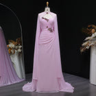 Elegant Romantic Light Pink Evening Dress with Cape SF223