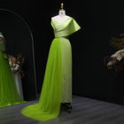 Luxury Beaded One Shoulder Evening Dress with Overskirt SS405