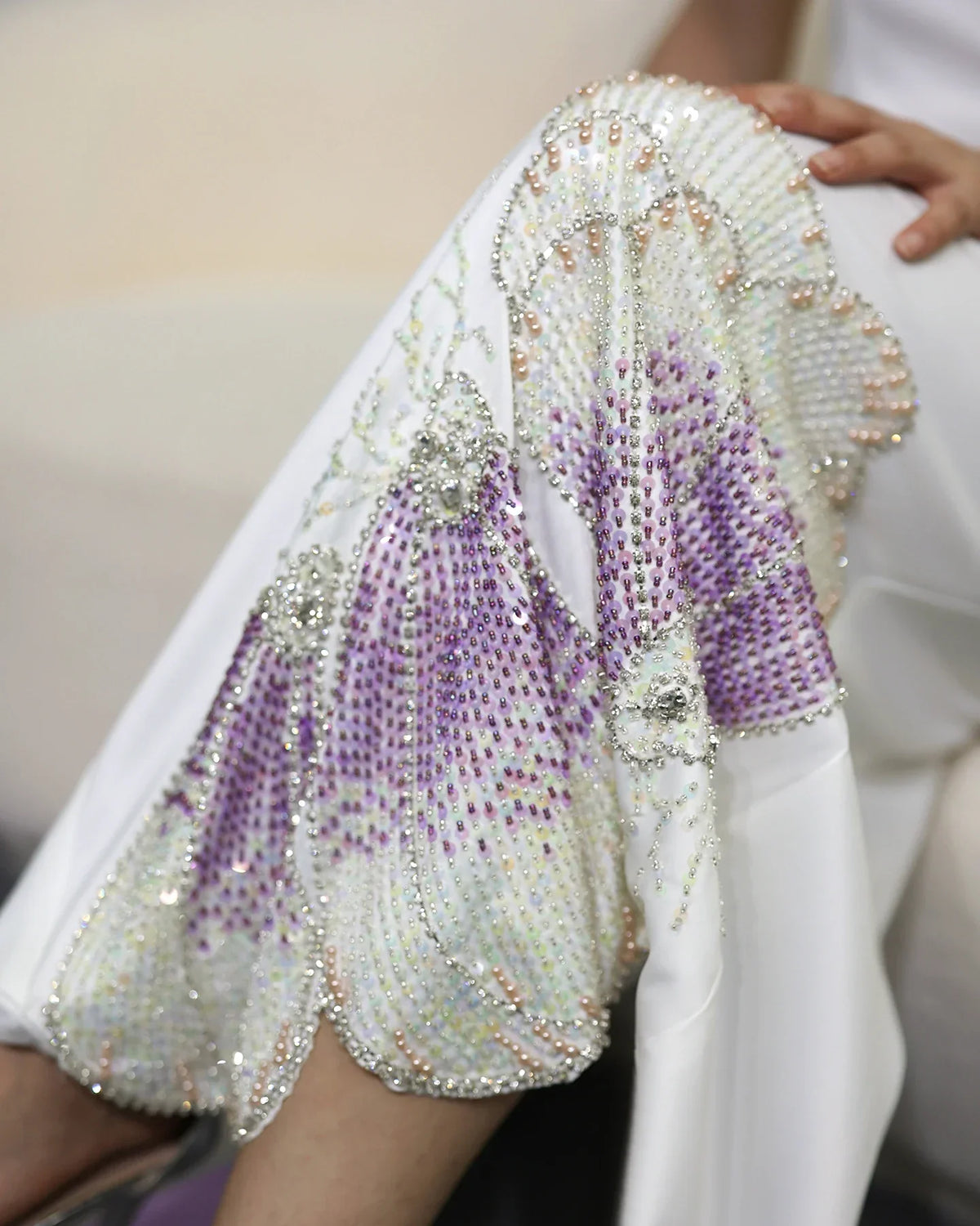 Dreamy Vow White Lilac Butterfly Luxury Evening Dresses for Women Wedding Arab One Shoulder Midi Formal Party Dress 475