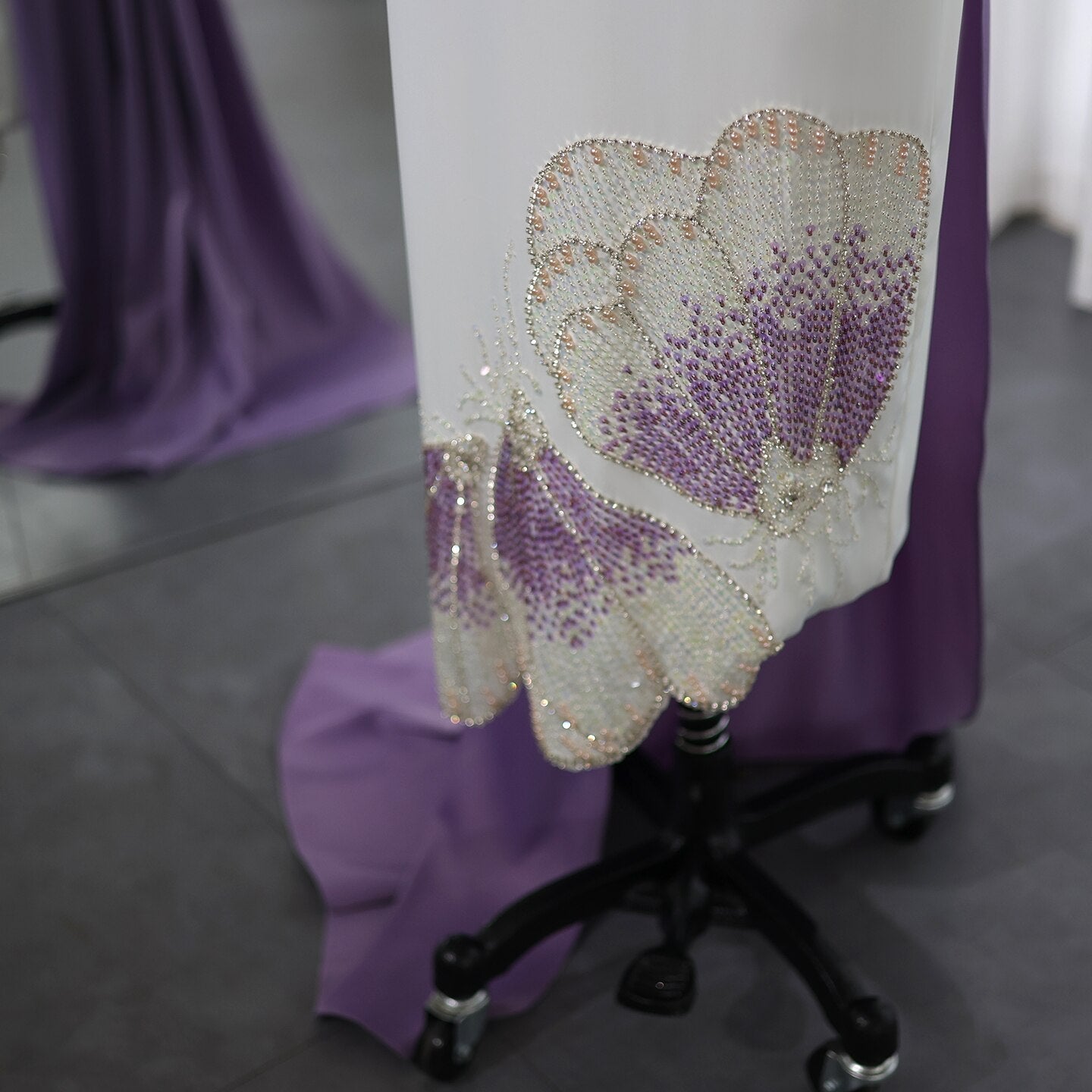 Dreamy Vow White Lilac Butterfly Luxury Evening Dresses for Women Wedding Arab One Shoulder Midi Formal Party Dress 475