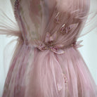 Dreamy Vow Lilac Floral Tulle Long Evening Dress 2023 Spaghetti Straps Backless Formal Prom Dresses for Wedding Party 236