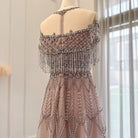 Dreamy Vow Luxury Tassel Heavy Beaded Arabic Evening Dresses for Women Wedding Party Elegant Long Formal Gowns In Stock 061