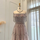 Dreamy Vow Luxury Tassel Heavy Beaded Arabic Evening Dresses for Women Wedding Party Elegant Long Formal Gowns In Stock 061