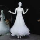 Elegant White A-Line 2 Piece Evening Dress with Ruffles SF567