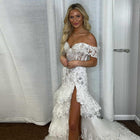 Glamorous Red Layered Ruffle Off-Shoulder Prom Dress SH151