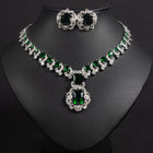 Elegant Vintage Zircon Necklace and Earring Set JW054